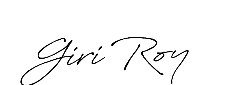 How to make Giri Roy name signature. Use Antro_Vectra_Bolder style for creating short signs online. This is the latest handwritten sign. Giri Roy signature style 7 images and pictures png