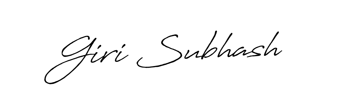 Make a beautiful signature design for name Giri Subhash. With this signature (Antro_Vectra_Bolder) style, you can create a handwritten signature for free. Giri Subhash signature style 7 images and pictures png
