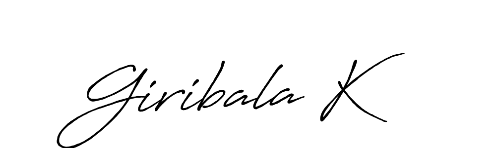 if you are searching for the best signature style for your name Giribala K. so please give up your signature search. here we have designed multiple signature styles  using Antro_Vectra_Bolder. Giribala K signature style 7 images and pictures png
