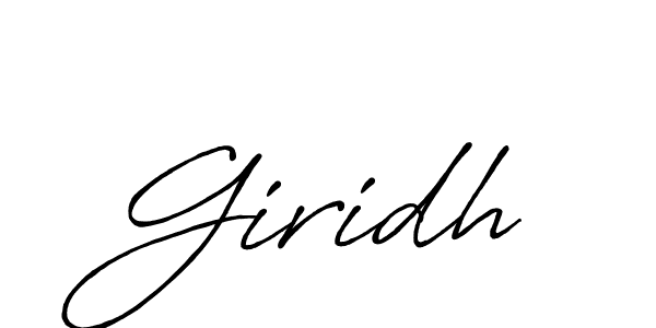 Once you've used our free online signature maker to create your best signature Antro_Vectra_Bolder style, it's time to enjoy all of the benefits that Giridh name signing documents. Giridh signature style 7 images and pictures png