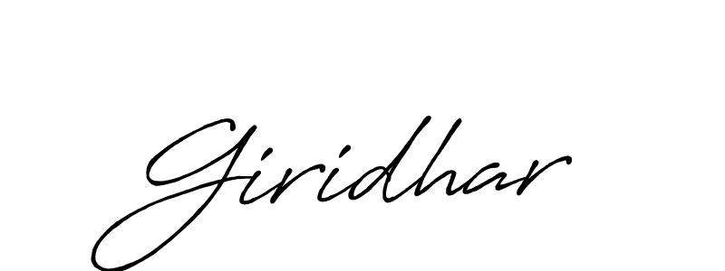 It looks lik you need a new signature style for name Giridhar. Design unique handwritten (Antro_Vectra_Bolder) signature with our free signature maker in just a few clicks. Giridhar signature style 7 images and pictures png