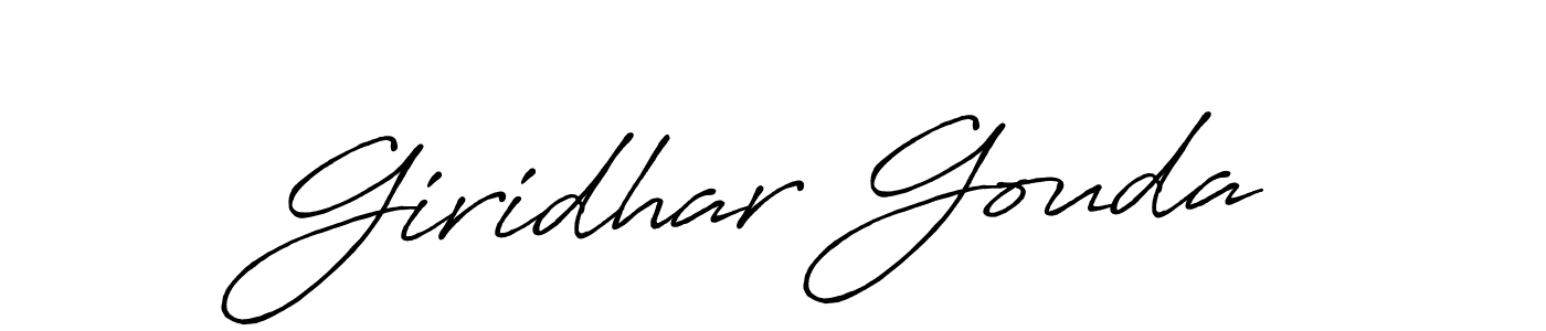 Also we have Giridhar Gouda name is the best signature style. Create professional handwritten signature collection using Antro_Vectra_Bolder autograph style. Giridhar Gouda signature style 7 images and pictures png
