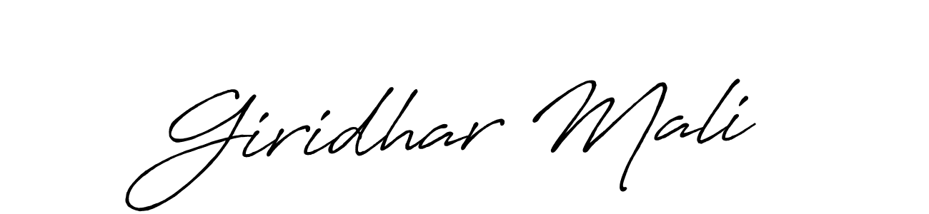 Design your own signature with our free online signature maker. With this signature software, you can create a handwritten (Antro_Vectra_Bolder) signature for name Giridhar Mali. Giridhar Mali signature style 7 images and pictures png