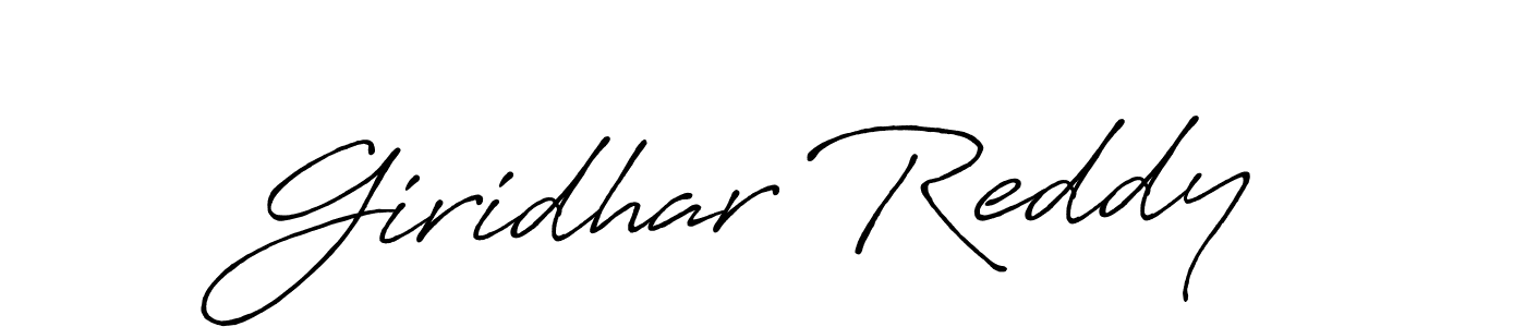 Giridhar Reddy stylish signature style. Best Handwritten Sign (Antro_Vectra_Bolder) for my name. Handwritten Signature Collection Ideas for my name Giridhar Reddy. Giridhar Reddy signature style 7 images and pictures png