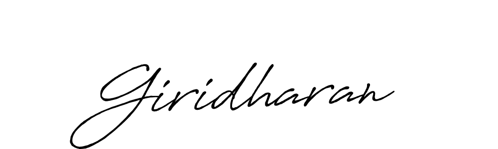 It looks lik you need a new signature style for name Giridharan. Design unique handwritten (Antro_Vectra_Bolder) signature with our free signature maker in just a few clicks. Giridharan signature style 7 images and pictures png