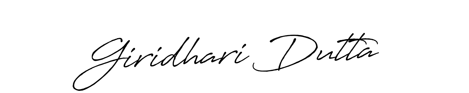 How to make Giridhari Dutta name signature. Use Antro_Vectra_Bolder style for creating short signs online. This is the latest handwritten sign. Giridhari Dutta signature style 7 images and pictures png
