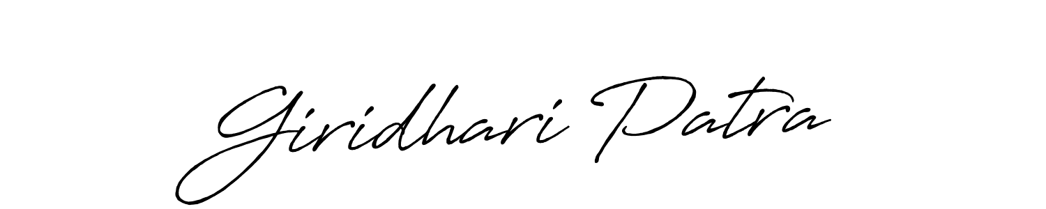 Make a beautiful signature design for name Giridhari Patra. With this signature (Antro_Vectra_Bolder) style, you can create a handwritten signature for free. Giridhari Patra signature style 7 images and pictures png