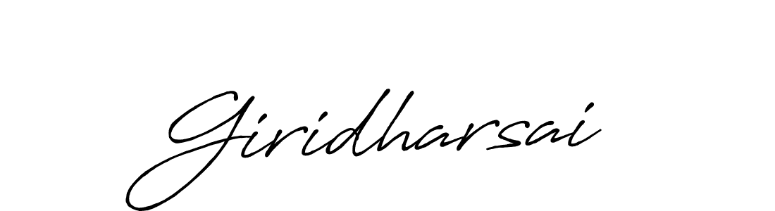 Make a beautiful signature design for name Giridharsai. With this signature (Antro_Vectra_Bolder) style, you can create a handwritten signature for free. Giridharsai signature style 7 images and pictures png