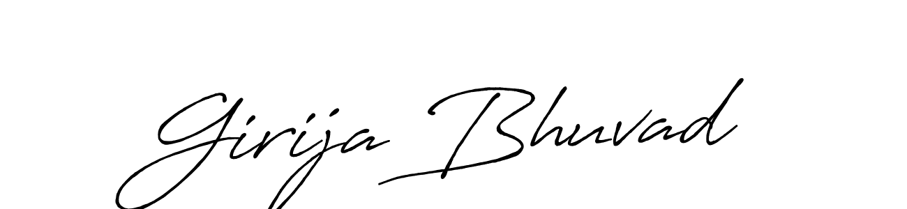 Girija Bhuvad stylish signature style. Best Handwritten Sign (Antro_Vectra_Bolder) for my name. Handwritten Signature Collection Ideas for my name Girija Bhuvad. Girija Bhuvad signature style 7 images and pictures png