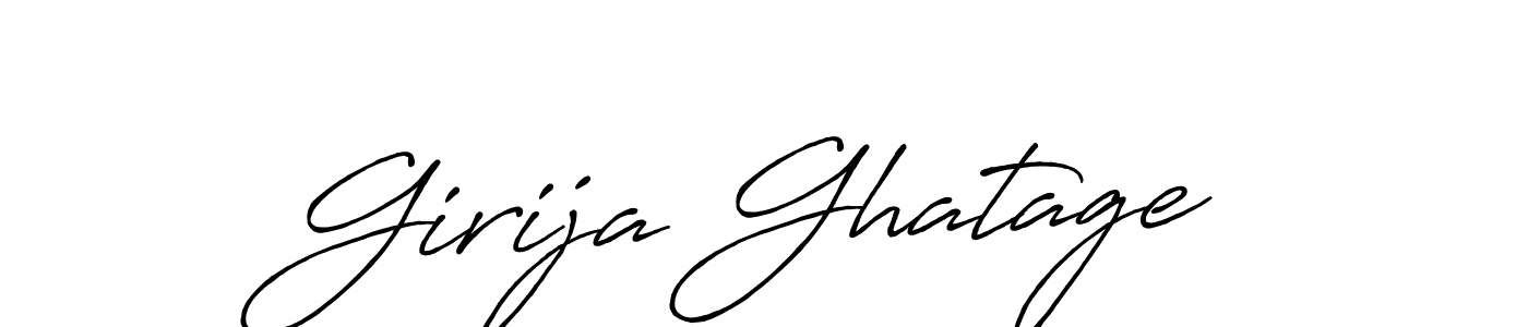 Similarly Antro_Vectra_Bolder is the best handwritten signature design. Signature creator online .You can use it as an online autograph creator for name Girija Ghatage. Girija Ghatage signature style 7 images and pictures png