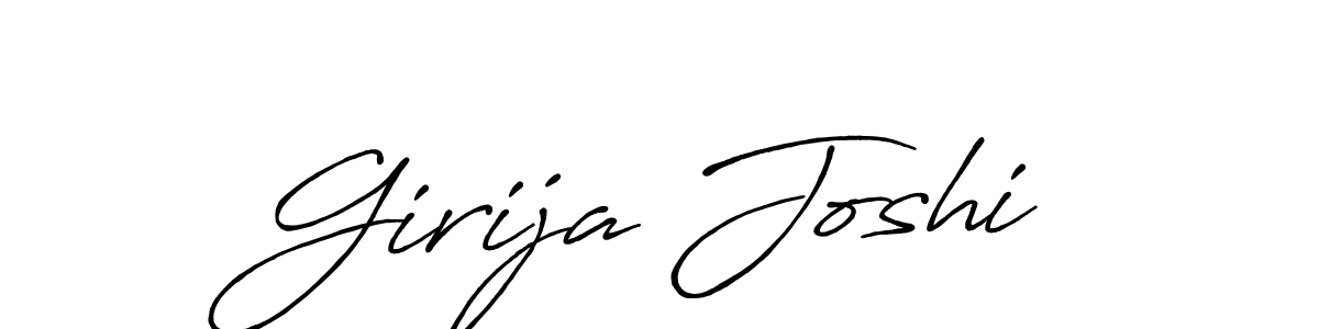 Use a signature maker to create a handwritten signature online. With this signature software, you can design (Antro_Vectra_Bolder) your own signature for name Girija Joshi. Girija Joshi signature style 7 images and pictures png