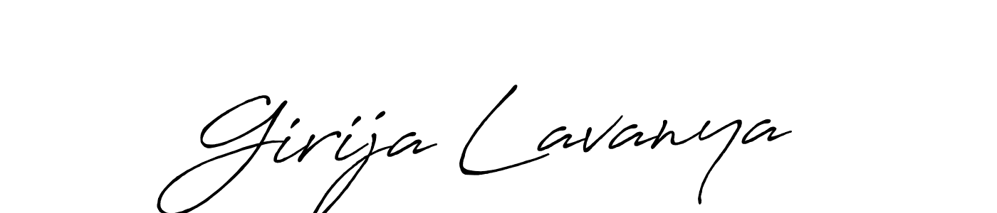 It looks lik you need a new signature style for name Girija Lavanya. Design unique handwritten (Antro_Vectra_Bolder) signature with our free signature maker in just a few clicks. Girija Lavanya signature style 7 images and pictures png