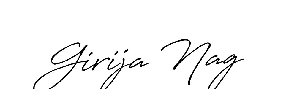 Make a beautiful signature design for name Girija Nag. With this signature (Antro_Vectra_Bolder) style, you can create a handwritten signature for free. Girija Nag signature style 7 images and pictures png