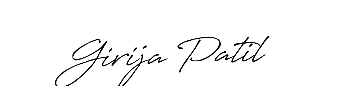 Use a signature maker to create a handwritten signature online. With this signature software, you can design (Antro_Vectra_Bolder) your own signature for name Girija Patil. Girija Patil signature style 7 images and pictures png