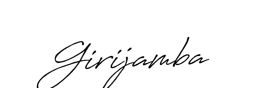 Use a signature maker to create a handwritten signature online. With this signature software, you can design (Antro_Vectra_Bolder) your own signature for name Girijamba. Girijamba signature style 7 images and pictures png