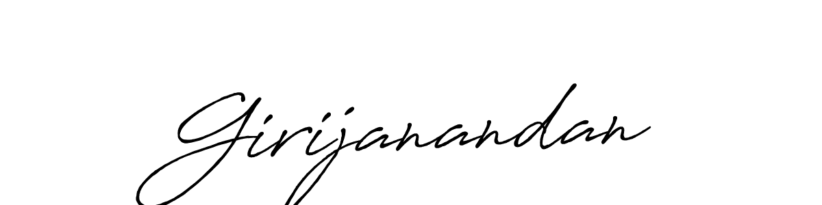How to make Girijanandan signature? Antro_Vectra_Bolder is a professional autograph style. Create handwritten signature for Girijanandan name. Girijanandan signature style 7 images and pictures png