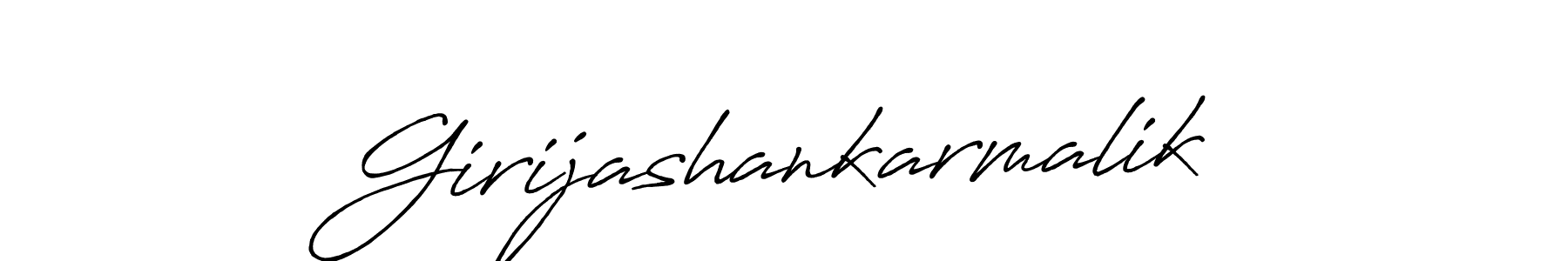 Make a beautiful signature design for name Girijashankarmalik. With this signature (Antro_Vectra_Bolder) style, you can create a handwritten signature for free. Girijashankarmalik signature style 7 images and pictures png
