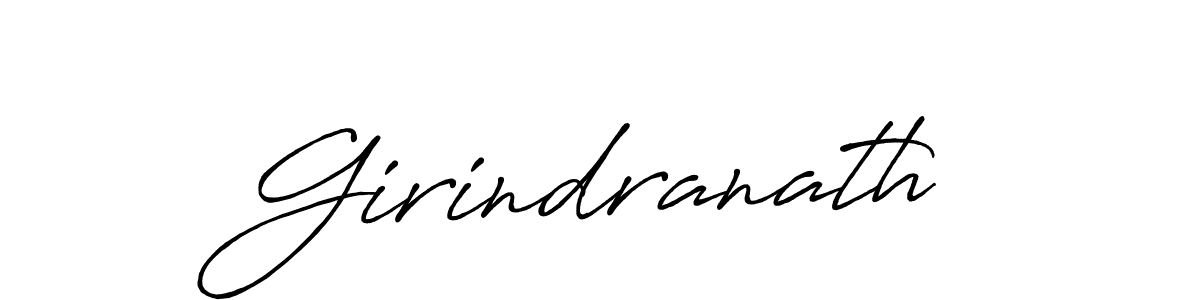 Use a signature maker to create a handwritten signature online. With this signature software, you can design (Antro_Vectra_Bolder) your own signature for name Girindranath. Girindranath signature style 7 images and pictures png