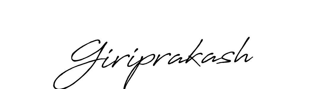 Use a signature maker to create a handwritten signature online. With this signature software, you can design (Antro_Vectra_Bolder) your own signature for name Giriprakash. Giriprakash signature style 7 images and pictures png