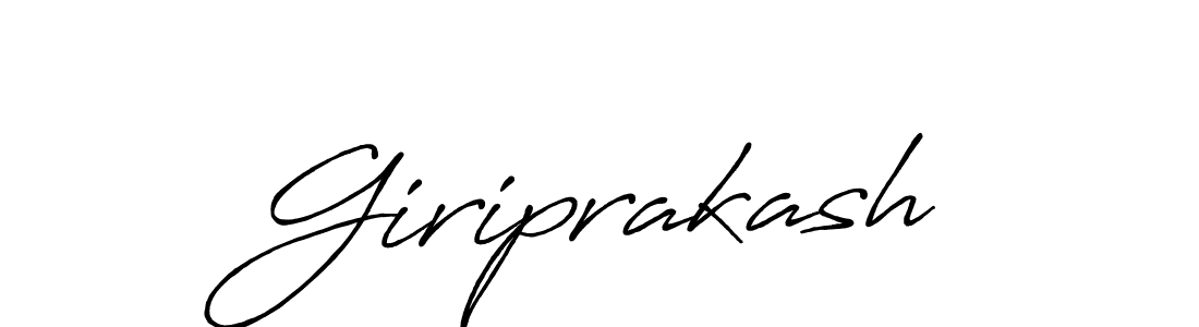 Use a signature maker to create a handwritten signature online. With this signature software, you can design (Antro_Vectra_Bolder) your own signature for name Giriprakash. Giriprakash signature style 7 images and pictures png