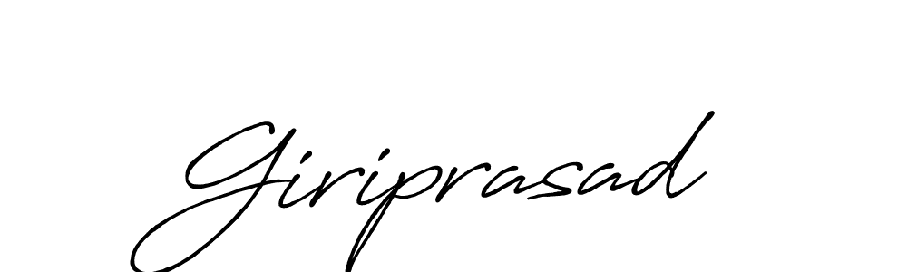 Use a signature maker to create a handwritten signature online. With this signature software, you can design (Antro_Vectra_Bolder) your own signature for name Giriprasad. Giriprasad signature style 7 images and pictures png