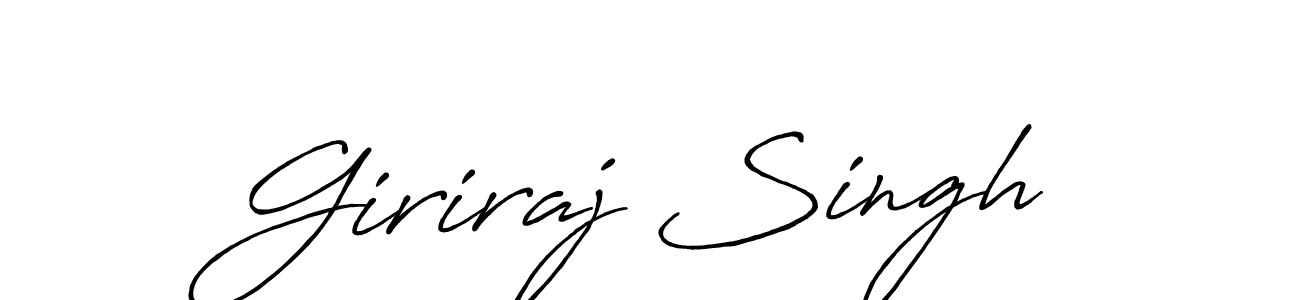 Create a beautiful signature design for name Giriraj Singh. With this signature (Antro_Vectra_Bolder) fonts, you can make a handwritten signature for free. Giriraj Singh signature style 7 images and pictures png