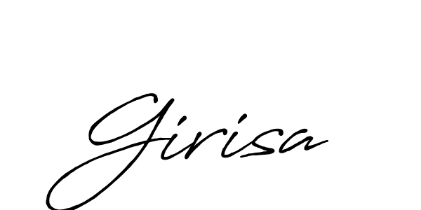 if you are searching for the best signature style for your name Girisa. so please give up your signature search. here we have designed multiple signature styles  using Antro_Vectra_Bolder. Girisa signature style 7 images and pictures png