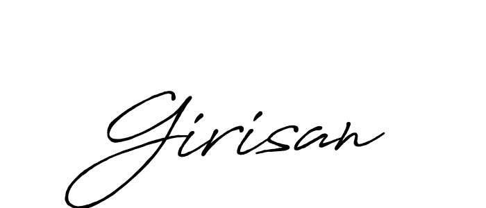 Also we have Girisan name is the best signature style. Create professional handwritten signature collection using Antro_Vectra_Bolder autograph style. Girisan signature style 7 images and pictures png