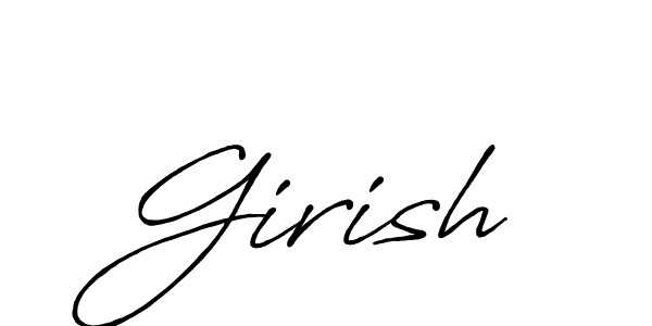 Also You can easily find your signature by using the search form. We will create Girish name handwritten signature images for you free of cost using Antro_Vectra_Bolder sign style. Girish signature style 7 images and pictures png