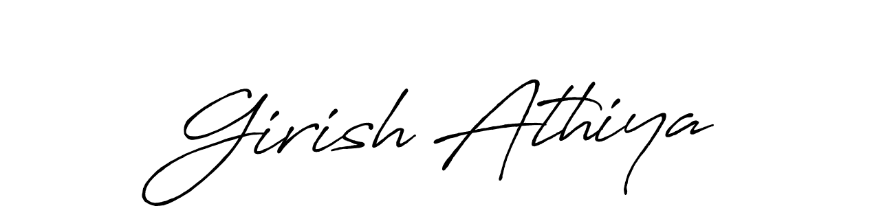 Also we have Girish Athiya name is the best signature style. Create professional handwritten signature collection using Antro_Vectra_Bolder autograph style. Girish Athiya signature style 7 images and pictures png