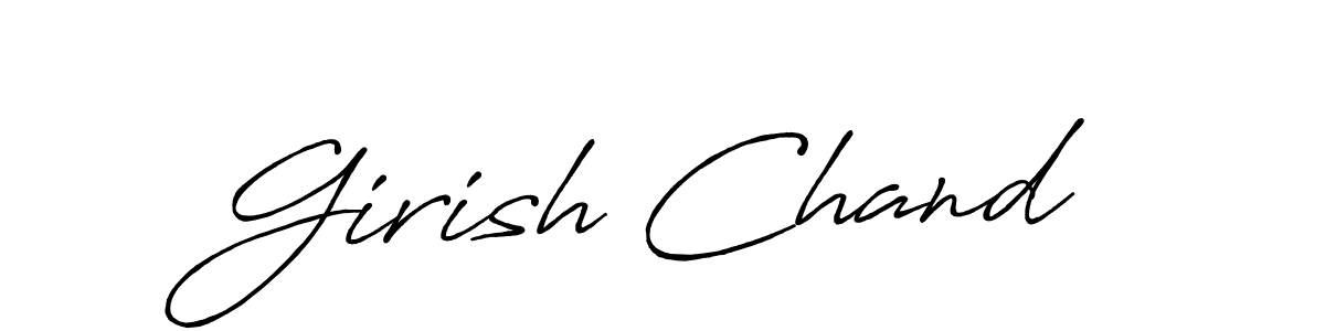 How to make Girish Chand name signature. Use Antro_Vectra_Bolder style for creating short signs online. This is the latest handwritten sign. Girish Chand signature style 7 images and pictures png
