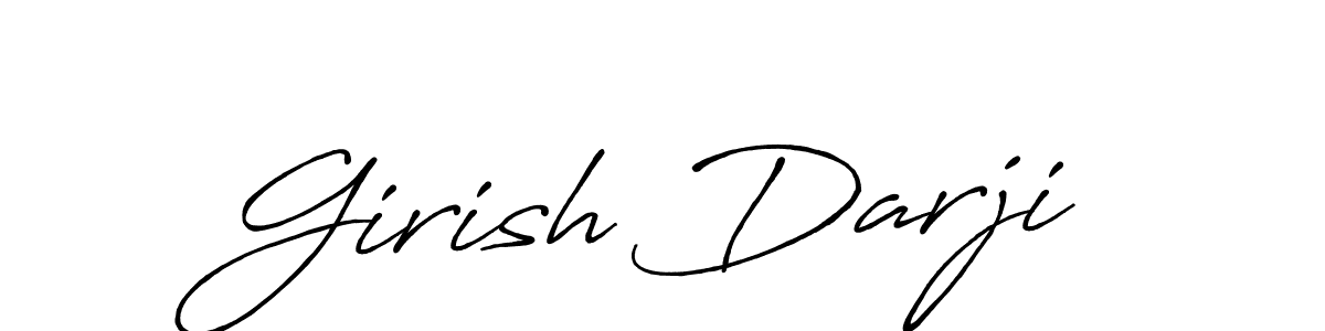 Also we have Girish Darji name is the best signature style. Create professional handwritten signature collection using Antro_Vectra_Bolder autograph style. Girish Darji signature style 7 images and pictures png