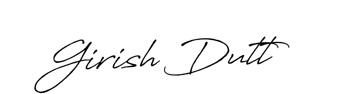 How to make Girish Dutt signature? Antro_Vectra_Bolder is a professional autograph style. Create handwritten signature for Girish Dutt name. Girish Dutt signature style 7 images and pictures png