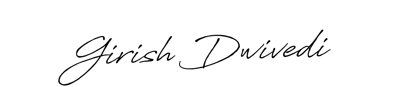 Create a beautiful signature design for name Girish Dwivedi. With this signature (Antro_Vectra_Bolder) fonts, you can make a handwritten signature for free. Girish Dwivedi signature style 7 images and pictures png