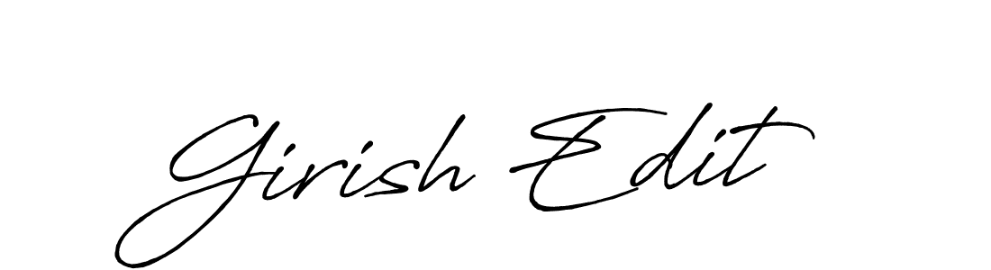 It looks lik you need a new signature style for name Girish Edit. Design unique handwritten (Antro_Vectra_Bolder) signature with our free signature maker in just a few clicks. Girish Edit signature style 7 images and pictures png