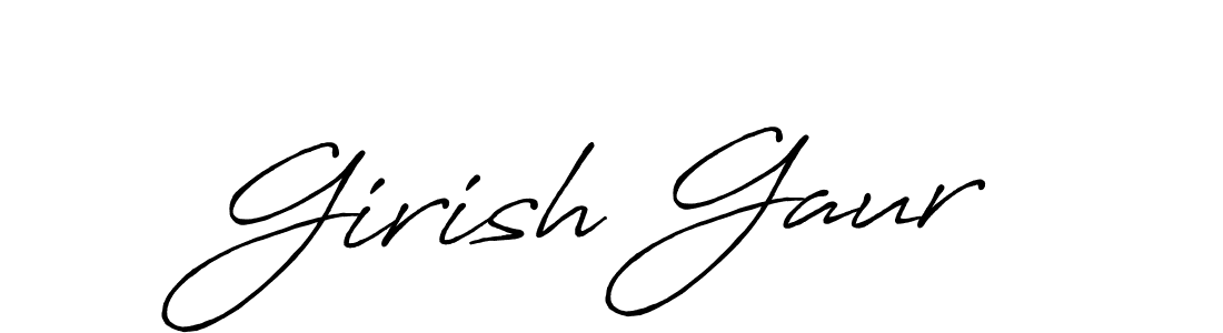 How to Draw Girish Gaur signature style? Antro_Vectra_Bolder is a latest design signature styles for name Girish Gaur. Girish Gaur signature style 7 images and pictures png