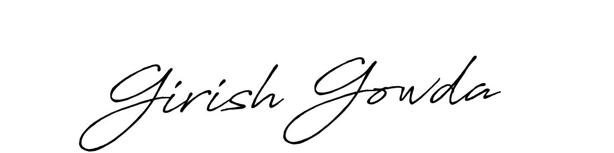 Make a short Girish Gowda signature style. Manage your documents anywhere anytime using Antro_Vectra_Bolder. Create and add eSignatures, submit forms, share and send files easily. Girish Gowda signature style 7 images and pictures png