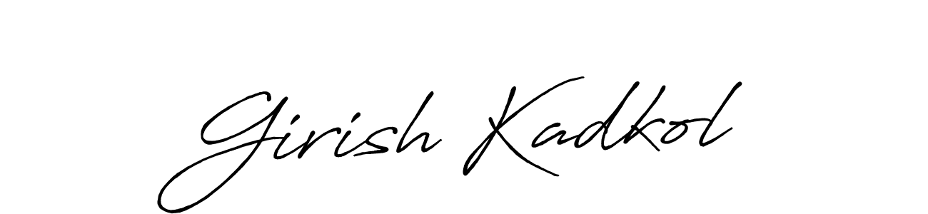 The best way (Antro_Vectra_Bolder) to make a short signature is to pick only two or three words in your name. The name Girish Kadkol include a total of six letters. For converting this name. Girish Kadkol signature style 7 images and pictures png