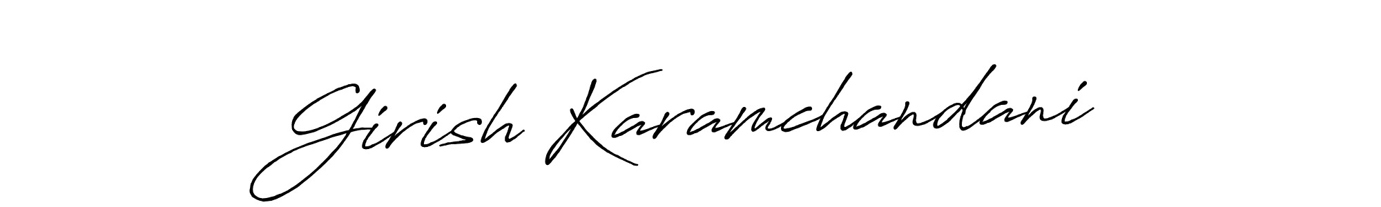 It looks lik you need a new signature style for name Girish Karamchandani. Design unique handwritten (Antro_Vectra_Bolder) signature with our free signature maker in just a few clicks. Girish Karamchandani signature style 7 images and pictures png