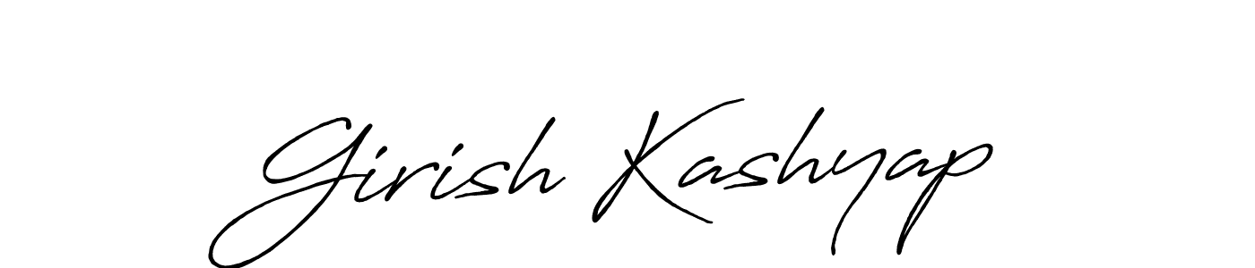 Also we have Girish Kashyap name is the best signature style. Create professional handwritten signature collection using Antro_Vectra_Bolder autograph style. Girish Kashyap signature style 7 images and pictures png