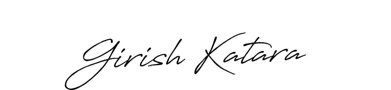 Use a signature maker to create a handwritten signature online. With this signature software, you can design (Antro_Vectra_Bolder) your own signature for name Girish Katara. Girish Katara signature style 7 images and pictures png