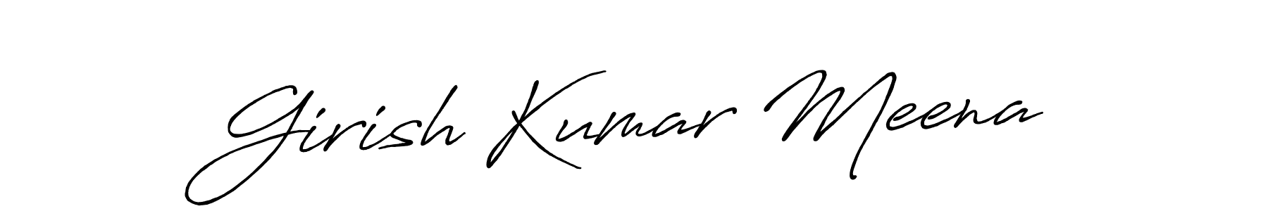 Use a signature maker to create a handwritten signature online. With this signature software, you can design (Antro_Vectra_Bolder) your own signature for name Girish Kumar Meena. Girish Kumar Meena signature style 7 images and pictures png