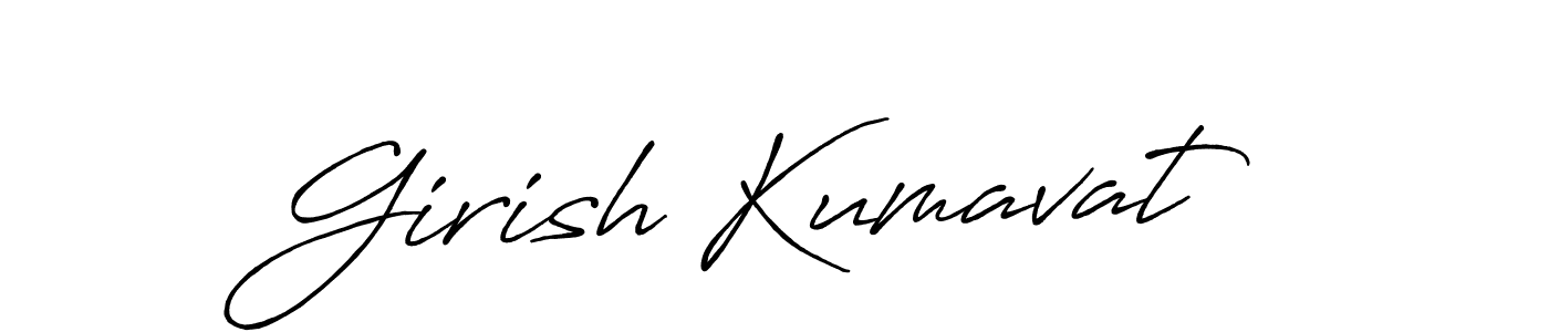 Create a beautiful signature design for name Girish Kumavat. With this signature (Antro_Vectra_Bolder) fonts, you can make a handwritten signature for free. Girish Kumavat signature style 7 images and pictures png