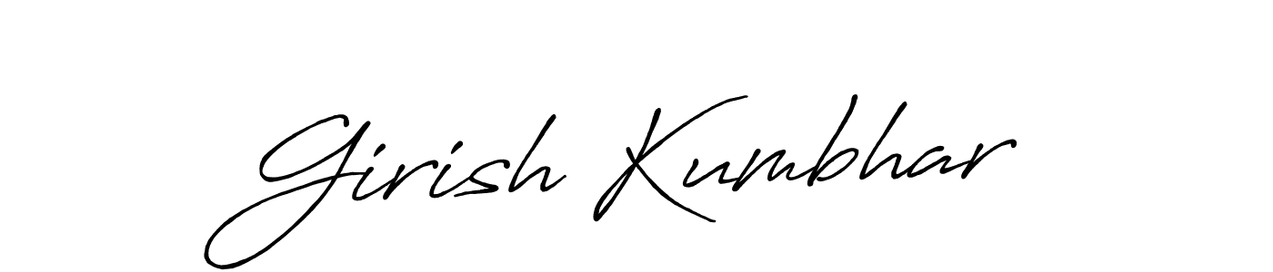 How to Draw Girish Kumbhar signature style? Antro_Vectra_Bolder is a latest design signature styles for name Girish Kumbhar. Girish Kumbhar signature style 7 images and pictures png