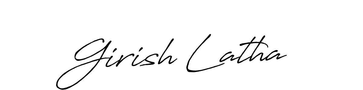Design your own signature with our free online signature maker. With this signature software, you can create a handwritten (Antro_Vectra_Bolder) signature for name Girish Latha. Girish Latha signature style 7 images and pictures png