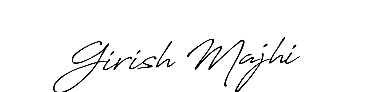 This is the best signature style for the Girish Majhi name. Also you like these signature font (Antro_Vectra_Bolder). Mix name signature. Girish Majhi signature style 7 images and pictures png