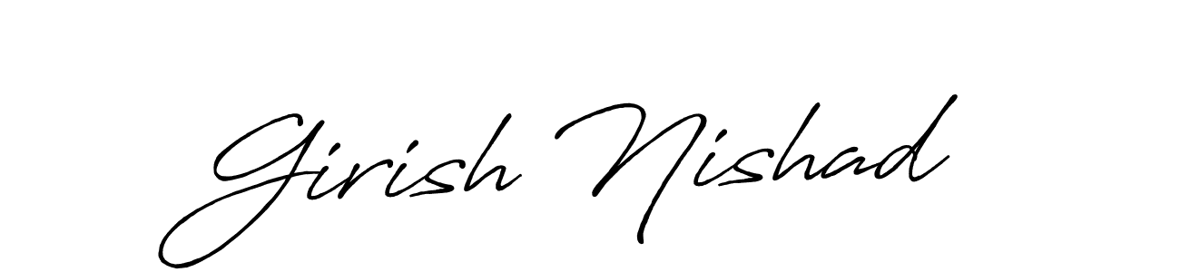 Also we have Girish Nishad name is the best signature style. Create professional handwritten signature collection using Antro_Vectra_Bolder autograph style. Girish Nishad signature style 7 images and pictures png