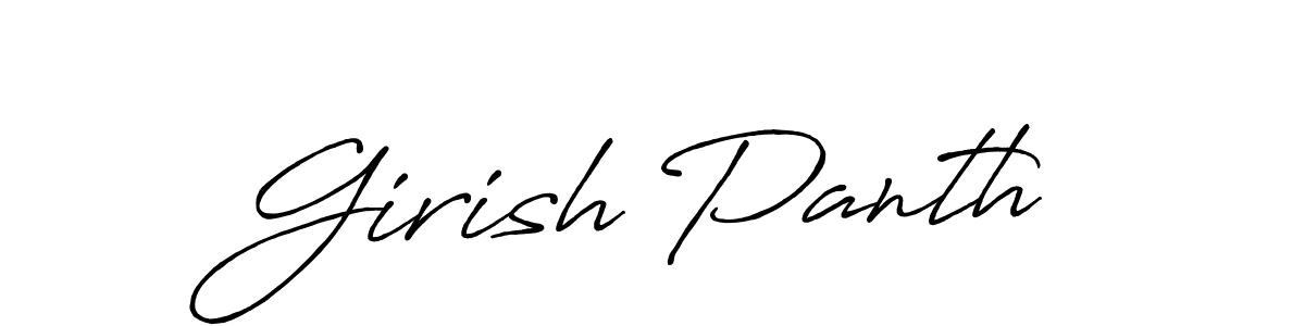 Create a beautiful signature design for name Girish Panth. With this signature (Antro_Vectra_Bolder) fonts, you can make a handwritten signature for free. Girish Panth signature style 7 images and pictures png