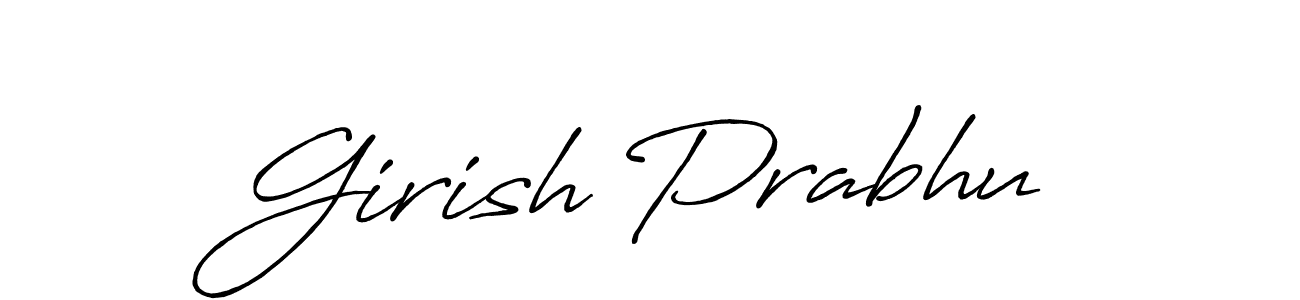 Girish Prabhu stylish signature style. Best Handwritten Sign (Antro_Vectra_Bolder) for my name. Handwritten Signature Collection Ideas for my name Girish Prabhu. Girish Prabhu signature style 7 images and pictures png