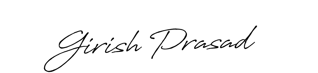 Also we have Girish Prasad name is the best signature style. Create professional handwritten signature collection using Antro_Vectra_Bolder autograph style. Girish Prasad signature style 7 images and pictures png